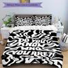 3pcs Self-Awareness Quote Bedding Set, Breathable and Soft, Suitable for All Seasons, Ideal for Home Use, Suitable for Bedroom Decor yy250821233