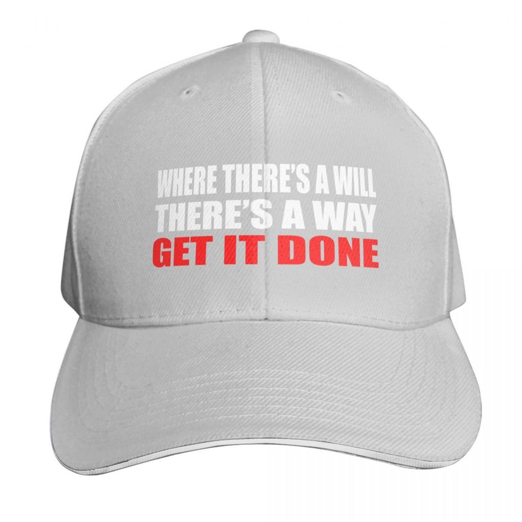 Where theres a will theres a wayGet it done Baseball Cap New Hat Sunscreen black For Girls Unisexs