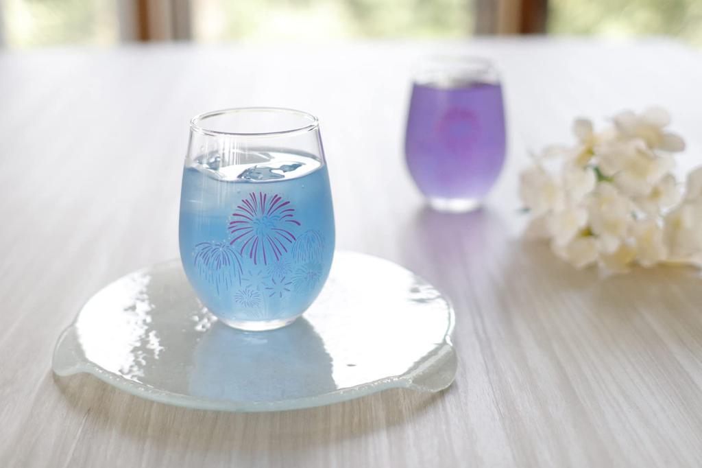 in Marumo Takagi Pottery Cool Fireworks Free Glass Pair Set Glass Pair Glass Fireworks Celebration Marriage Midyear Gift Gift Anniversary Change with