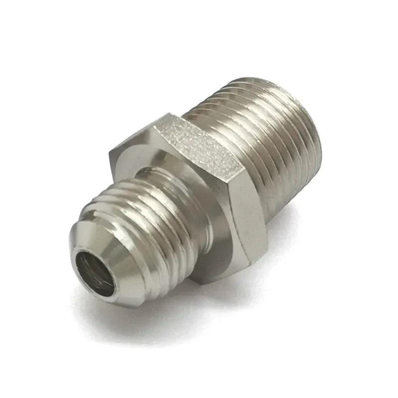 מתאם פלדה ישר 6AN זכר להתלקחות ל-1/4"NPT 3/8"NPT 1/8NPT לחיבור צינור למתאם קירור שמן