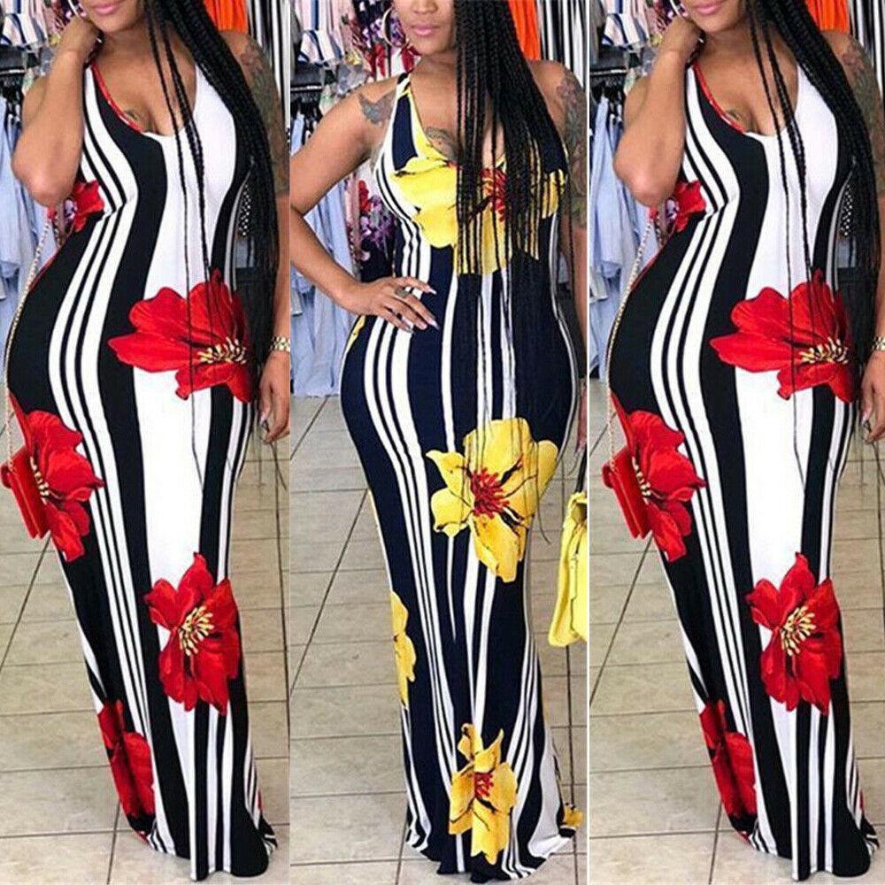 Stunning Plus Size Lady Floral Boho Party Bodycon Maxi Dress For Elegant Occasions