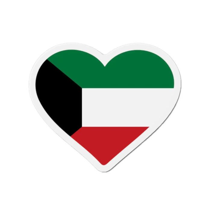 Aimant Coeur Drapeau Koweït - Multicolore - 10 cm - 50 pièces - Résine synthétique - Mixte