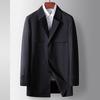 Spring and Autumn Solid Color Lapel Top Middle-aged and Young Light Luxury Business Single-breasted Casual Trench Coat