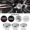 56/60/65/68mm 4ks Dekorační samolepky na středové krytky kol automobilu Příslušenství pro Audi SLINE RS A1 A2 A3 A4 A5 A8 Q1 Q2 Q3 Q4 TT S QUATTRO