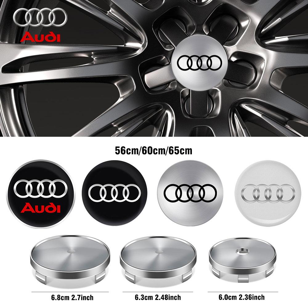 4PCS 56/60/65/68mm Car Wheel Herb Cap Sticker Tire Center Cover for qaz24 RS A8 A3 A4 B8 8P A6 C7 A5 Q1 Q2 Q5 Q7 A1 Accessories