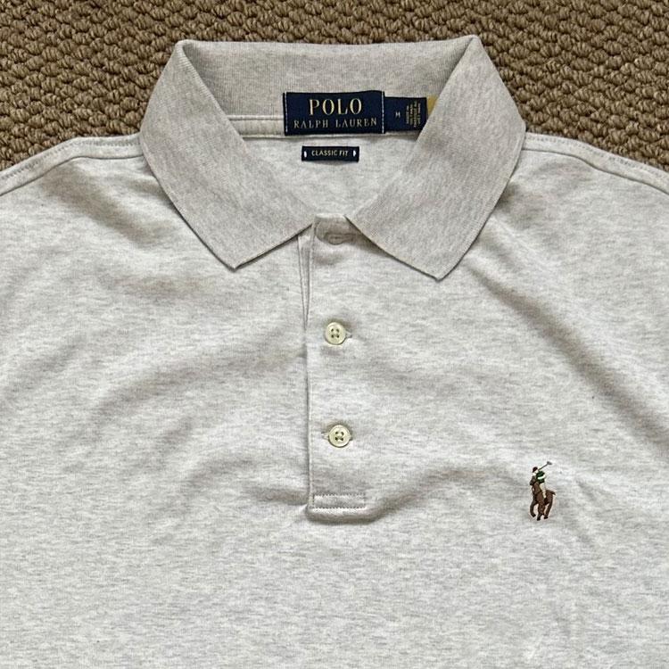 Polo Ralph Lauren Solid Color Logo Embroidered Short Sleeve Polo Shirt Men tops Gray 710666999-007