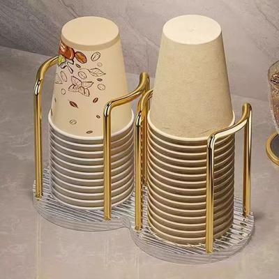 Living Room Disposable Cup Dispenser Storage Rack Cup Holder Countertop Organizer for Home Office Cafe