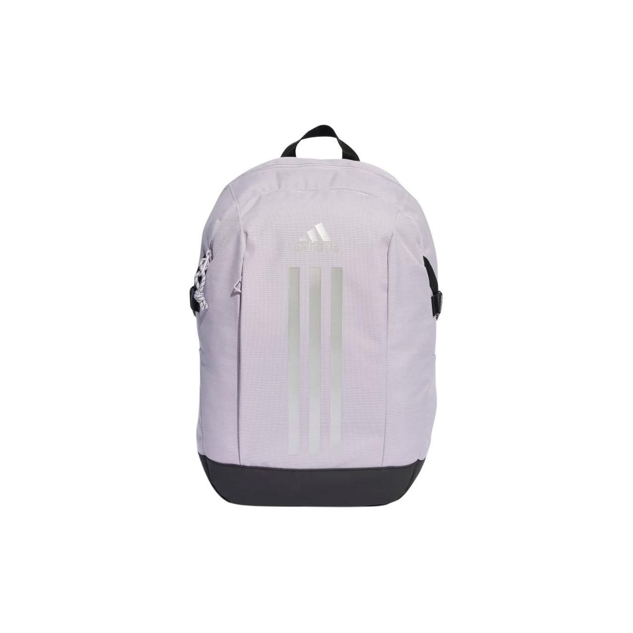 Adidas Power Sports Training Casual Large Capacity Recycled Polyester Backpack Unisex Backpack Black Metallic-Silver IT5362 Black & Metallic Silver