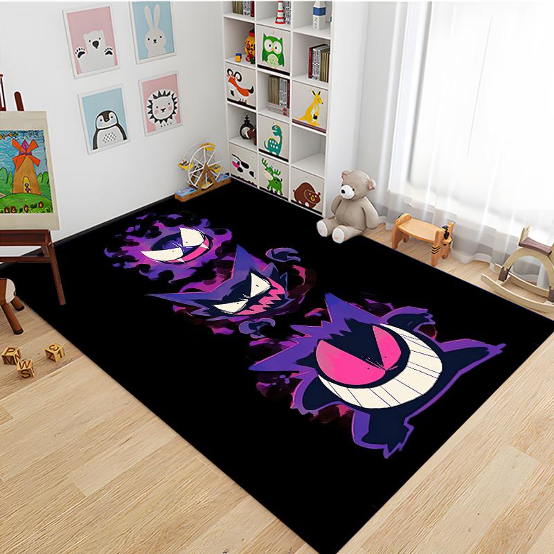 Pokemon Full Character horror gengar Pattern Carpets Bedroom Play Mat Rug Bedroom Carpet Livingroom Crawl Mat Christmas Gift Rug
