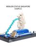 Non-Toxic 503Pcs Merlion Statue Singapore Building Blocks Landmark Architecture Model Small Particle Assemble Bricks Children Educational
