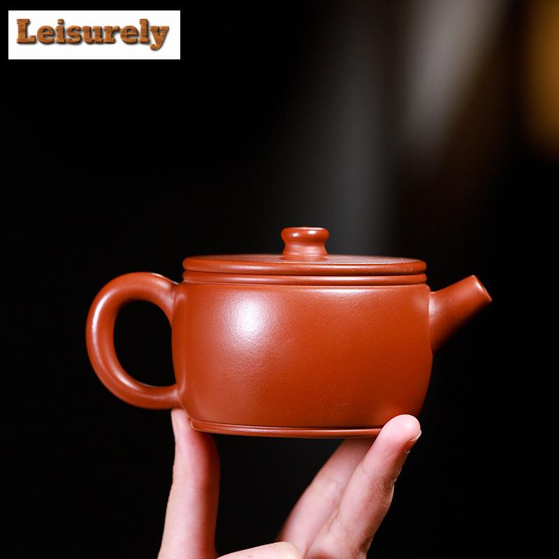 200ml Yixing Purple Clay Teapots Handmade Large Caliber Pot Raw Ore Dahongpao Mud Kettle With Filter Chinese Zisha Tea Set Tea