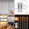 6/8/12Pc Hanging Floating Candles with/without Remote Flameless Flickering Taper Candles Dripless Handheld LED Candles Lights