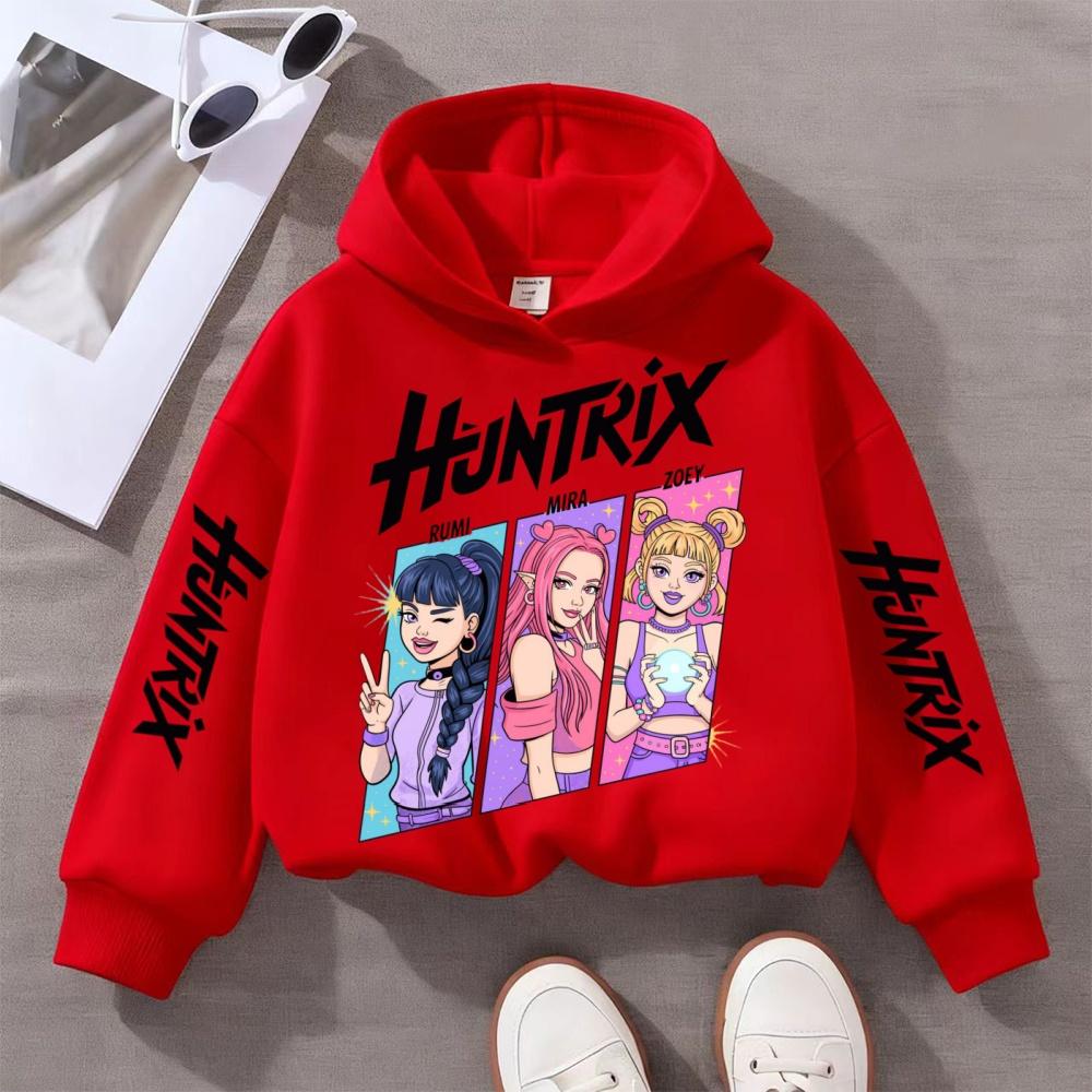 Hoodies Sweatshirts Girls Cartoon Girl Comfortable Hooded Sweatshirt Children's Fashionable Casual Top Casual Girl's Clothing