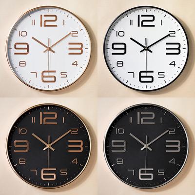 Plastic Silent Wall Clock, Creative and Fashionable Three-dimensional Digital Scale Wall Clock for Living Room, Clock 14 Inches 35CM