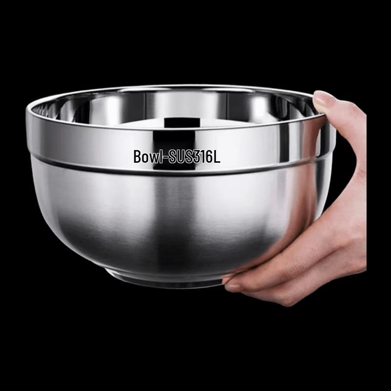

NHZHIW 316 Stainless Steel Double-Layer Anti-Scald Soup Bowl
