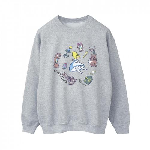 Disney Womens/Ladies Alice In Wonderland Falling Sweatshirt