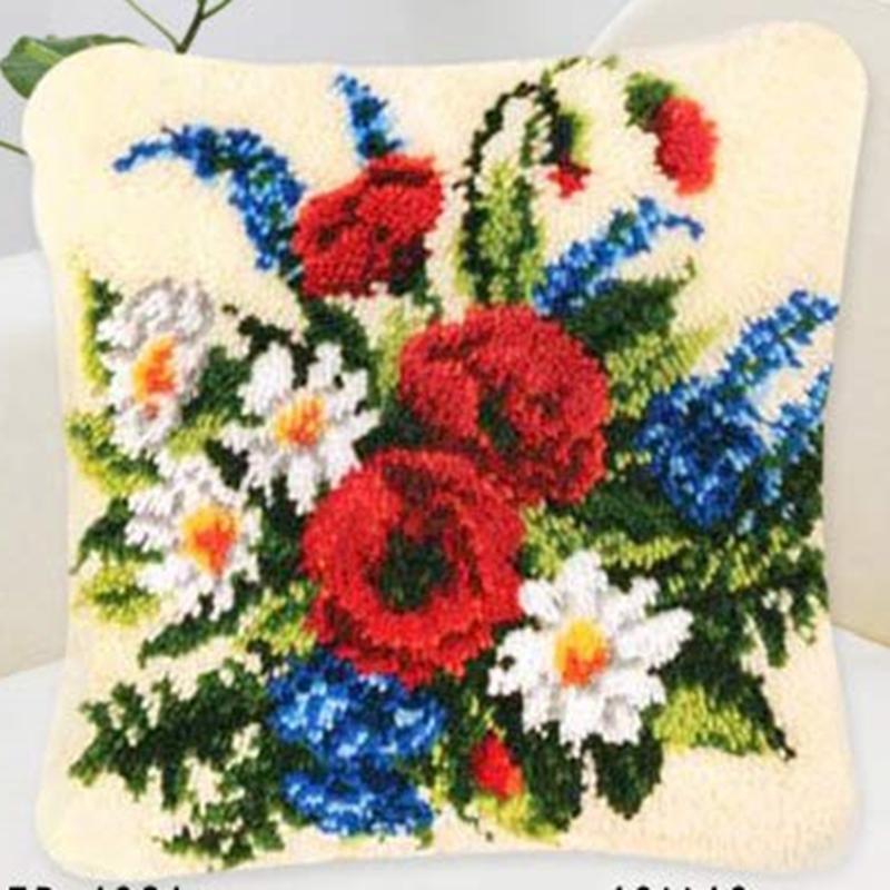 

Серия Цветы/Растения Вышивка ковром петлями Наволочка Вышивка узелковым стежком Набор для вышивания Ручные крючки Вязаный ковер Крючок для ковра Наборы для ковриков