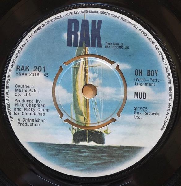 

7inch Record MUD - Oh Boy RAK201 RAK 1974 UK Rock Used
