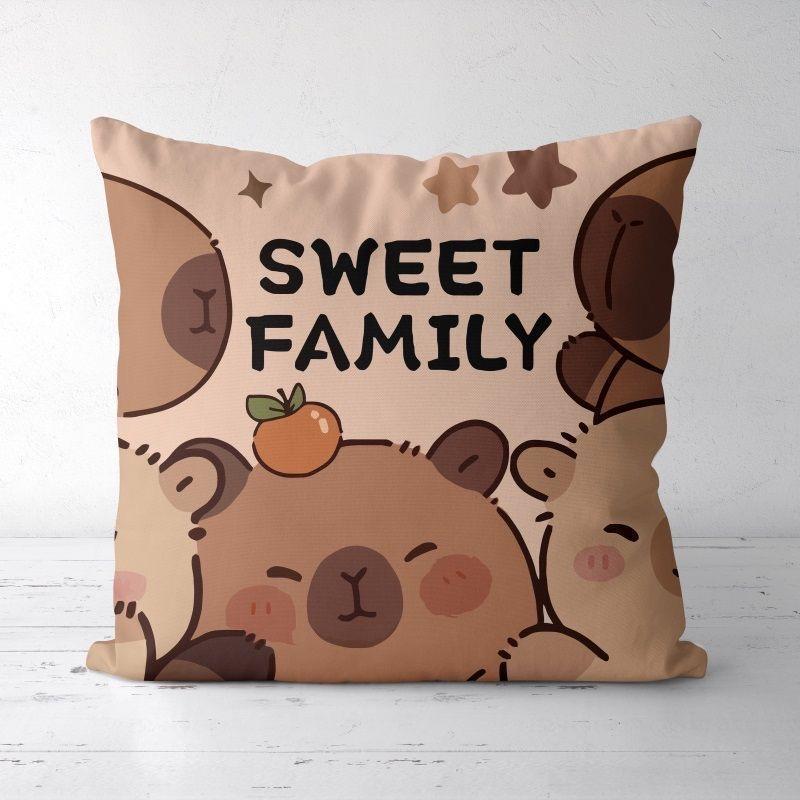Cute Kapibara Capybara Cartoon Two-dimensional Pillowcase Children's Bedroom Sofa Cushion Cover Nap Pillow Cover