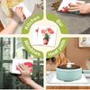Cleaning Cloth Reusable Kitchen Dish Towels Eco-friendly Microfiber Flowerpot Print Dishcloths Lint Free Washable Duster Rags Tea Towels 9*7inch