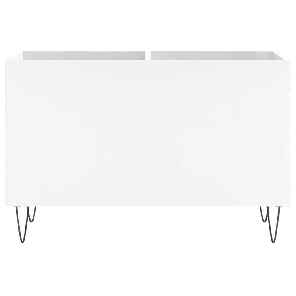 White Record Cabinet 74.5 x 38 x 48 cm Engineered Wood