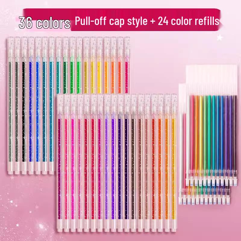 Luminous Color-Changing Glitter Gel Pen - Silver Light & Pearl Marker for Journaling