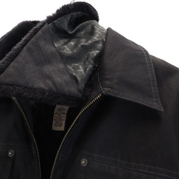 Armani Exchange 90-е Меховой воротник Старая куртка на молнии S Темно-серый Стеганая подкладка Женская Б/У