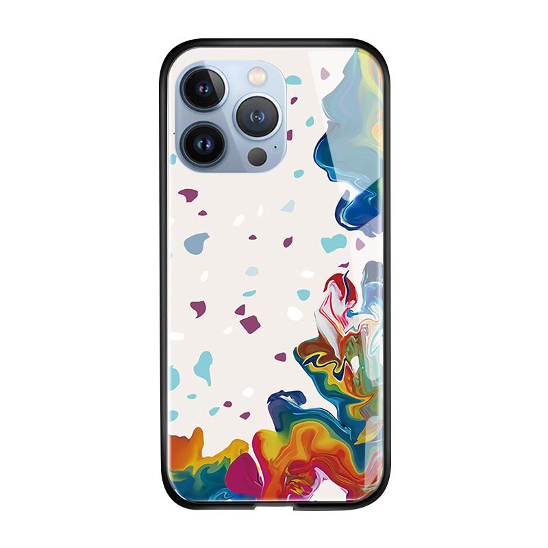 Tempered Glass Phone Case For iPhone 11 12 13 14 15 16 17 Redmi 10 12 14C Note10 Note14 Xiaomi 11Lite PocoC75 Soft Edge Shockproof Smooth Shell