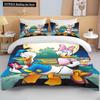 Collezione Biancheria da Letto Morbida Stampata con Paperino e Paperina Disney Copripiumino Cartone Animato Piumone Federa Bambini Ragazzi Ragazze Adulti Regalo King