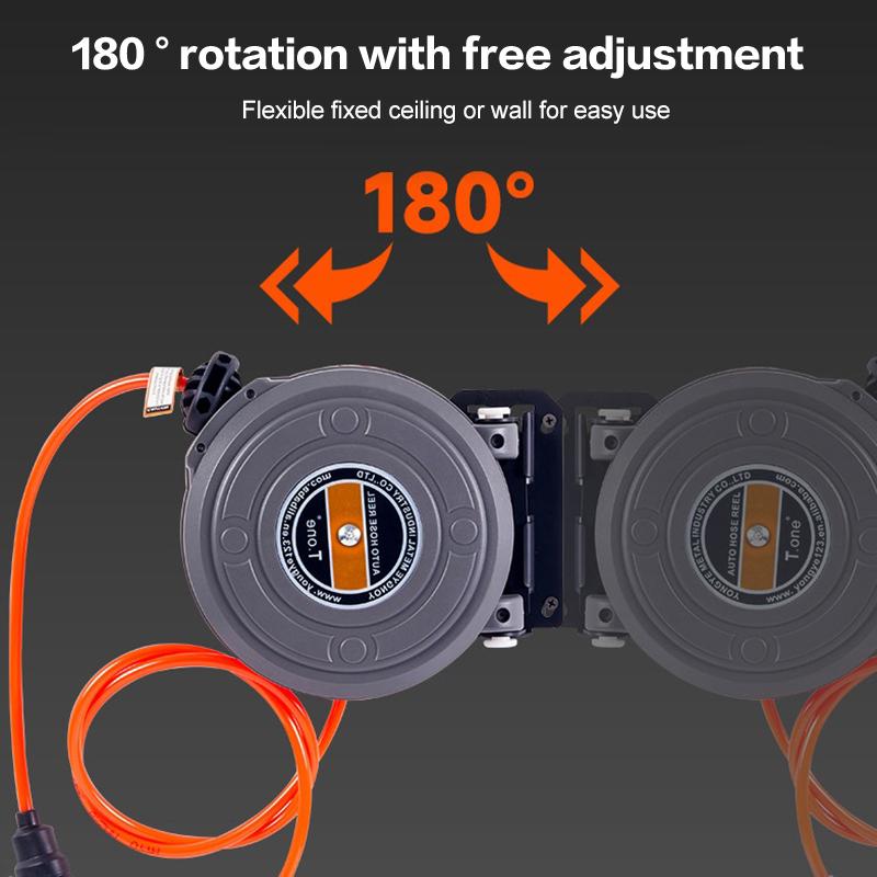 Geri Çekilebilir Hava Hortumu Makarası Otomatik Geri Çekilebilir Kompakt Hava Kolay Kurulum Araba Yıkama Bahçe Sulama Su Hortumu Tutucu İçin