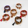 Bohemian Elephant Leaf Tassel Pendant Retro Bracelet