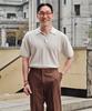 STCO Diems Ice Touch Collared Short Sleeve Knit_Gray (Classic Fit)_Dktxb01Csg