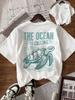 Unisexs Loose Fit Round Neck Short Sleeve Letter Graphic Tshirt