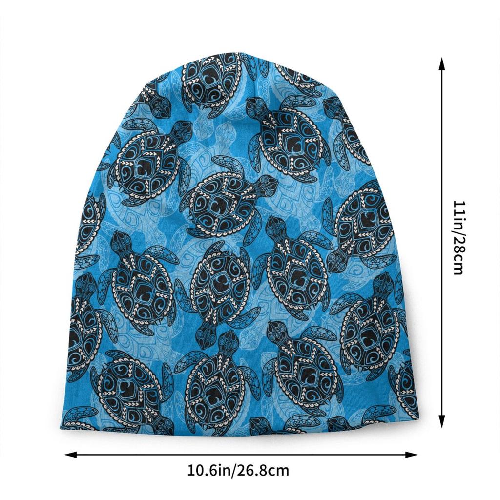 Custom Ocean Sea Turtle Bonnet Hat Knitted Hat Unisex Women Fashion Unisex Adult Winter Warm Skullies Beanies Caps