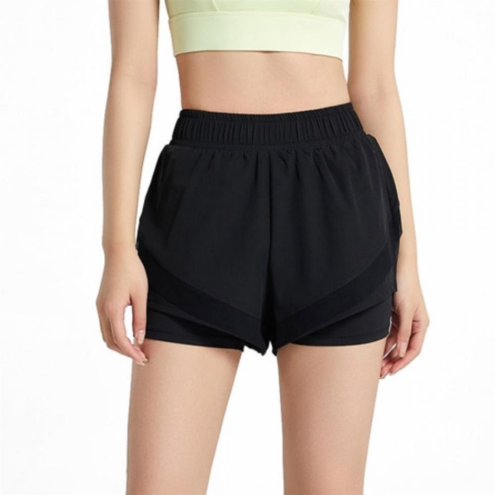 New Arrivals Open Run Women Sports Layered 3 4 Leggings Shorts