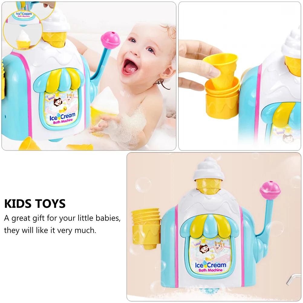 Ice Cream Toy, Ice Cream Maker Bubble Machine ,Stimulates Imagination, Stable Installation, Easy To Use for Toddlers Kids