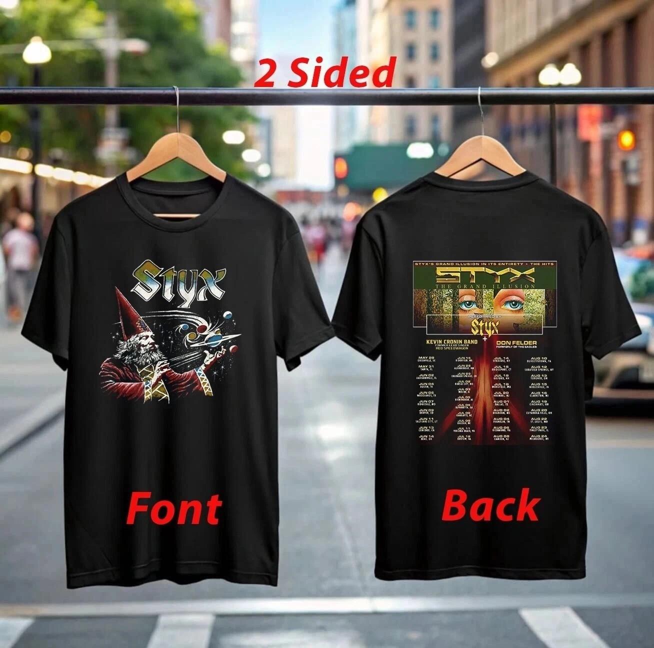 Styx 2025 Band the Grand Illusion Tour 2025 Concert Fan Gifts T-Shirt XL