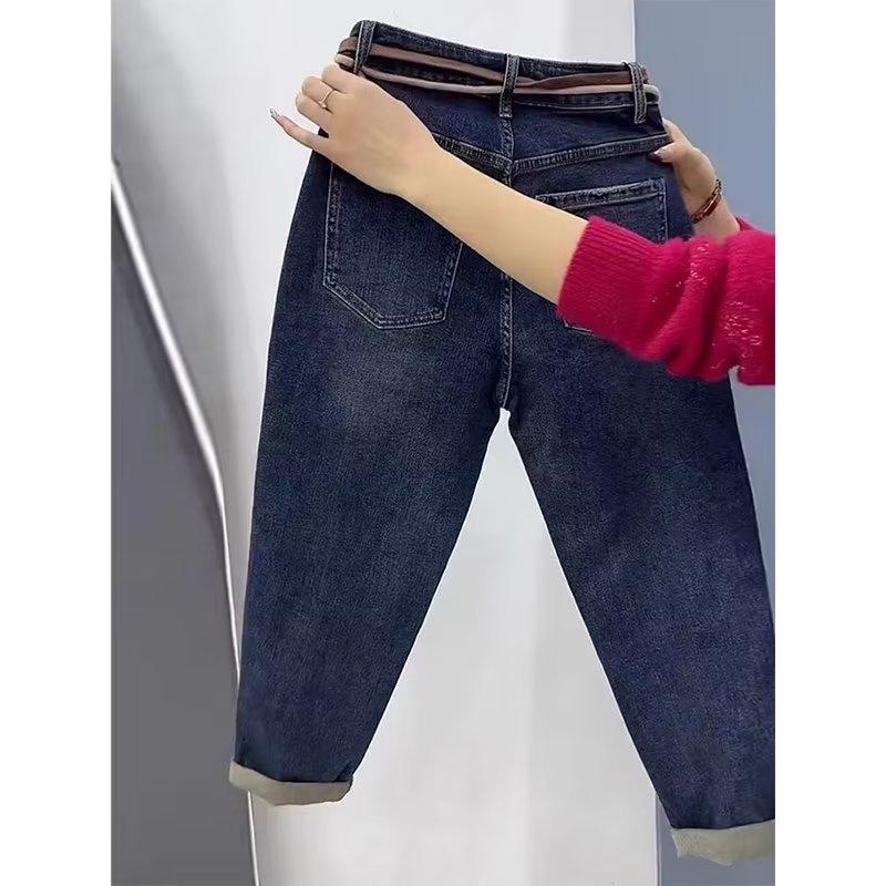 High Waist Harlan Jeans Women's Spring Autumn New Large Size Sister Pear Shape Loose Haren Jeans Denim Pants