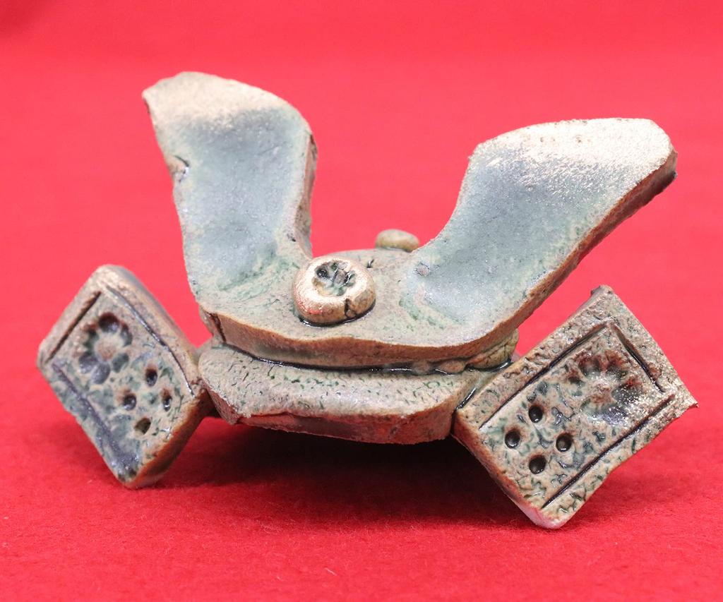 Day Made In Ceramic Mini Compact Kabuto and Genki Do Made In Japan [Craftsman House] Boys' Doll, Japan, Palm-Sized Doll, (Children's Day),