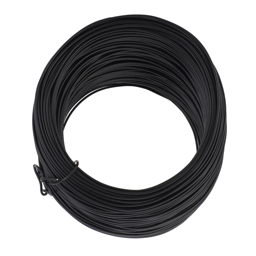0.75mm 50m Tie Wire Roll Galvanized Iron PVC Coated Wire for Binding Reinforcing Bar and Fiber Optic Cables Black