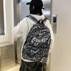 Backpack Men's Graffiti Backpack Senior High School Student Schoolbag