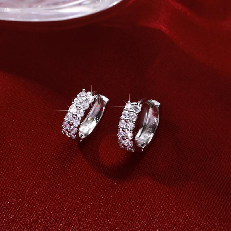 Accessories, wind geometry and smooth surface diamond ear buckles, irregular metal water drop earrings