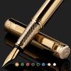 Scriveiner Luxury Fountain Pen Stunning Luxury Pen with Genuine Gold Schmidt Nib Perfect Gift Set for Men and and More - Finish, Gold-Plated (Fine