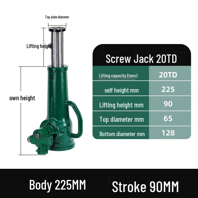 Gato de husillo: Manivela de Bajo Perfil, Engranaje Vertical, Capacidades de Carga Superior: 5T, 8T, 10T, 20T, 32T, 50T.