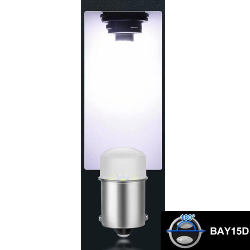 2pcs 1156 P21W P21 5W 1157 BA15S BAY15D Led Car Signal Lamp Daytime Running Light 12V Auto Car Fog Lamp White Red Yellow