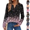 Women's Printed Long Sleeve Shirts Elegant Casual Tops Trendy Shirts Tops