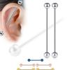 1/10pcs External Internal thread Piercing Jewelry G23 Titanium 14G 16G Long Industrial Barbell Ring Tongue Sexy Barbell