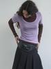 KIJUN Layered Jersey Top Lavender