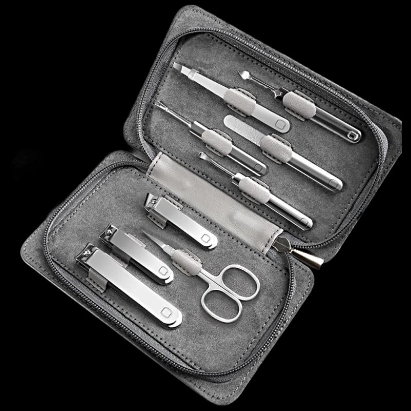 SEESOO 9-Piece Stainless Steel Manicure Tool Set