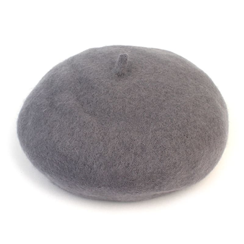 

Универсальная химия Шерстяной Серый Берет Берет FREE